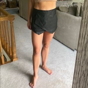 Express Vegan Leather Skort